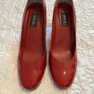 Vaneli Red Patent Leather Heels